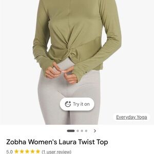 Zobha Women's Twist Front Long Sleeve Top - Olive